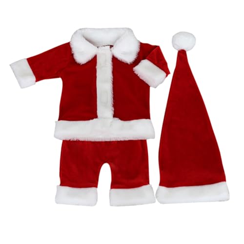 VOCUE Weihnachtsmann-Kostüm für Babys, Jungen, Mädchen, Requisiten, langärmelig, mit Hose und Mütze, Set für Urlaubsfotos, 3 Stück VOCUE Weihnachtsmann-Kostüm für Babys, Jungen, Mädchen, Requisiten, langärmelig, mit Hose und Mütze, Set für Urlaubsfotos, 3 Stück von VOCUE