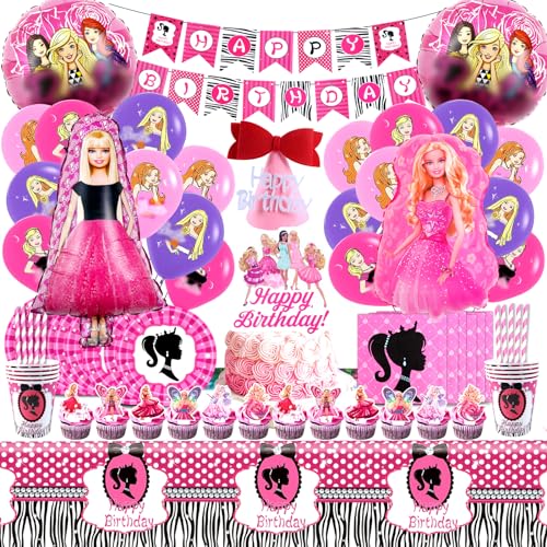 103 Pcs Geburtstag Deko Barb, Party Dekoration Barb, Geburtstag Teller Und Becher, Luftballon Geburtstag, Luftballon Helium Barb, Servietten Barb, Kuchen Deko Barb, Partygeschirr Geburtstag Deko Set 103 Pcs Geburtstag Deko Barb, Party Dekoration Barb, Geburtstag Teller Und Becher, Luftballon Geburtstag, Luftballon Helium Barb, Servietten Barb, Kuchen Deko Barb, Partygeschirr Geburtstag Deko Set von VOENCSU