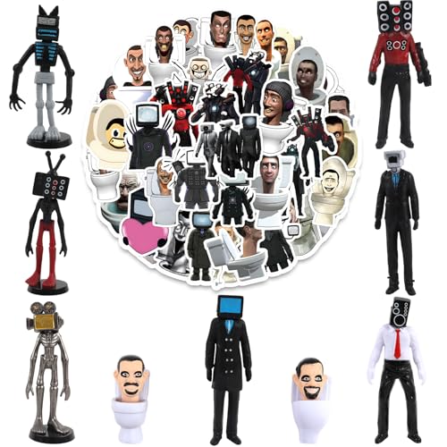 9 Pcs Toilet Figuren Geburtstagsdeko, 50 Pcs Toilet Aufkleber, Toilet Spielzeug Figuren, Toilet Kuchen Deko Figuren, Toilet Tortenaufleger, Toilet Figuren Cake Topper 9 Pcs Toilet Figuren Geburtstagsdeko, 50 Pcs Toilet Aufkleber, Toilet Spielzeug Figuren, Toilet Kuchen Deko Figuren, Toilet Tortenaufleger, Toilet Figuren Cake Topper von VOENCSU