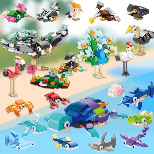 Partygeschenke für Kinder – 20 Stück, 583-teiliges Tier-Baustein-Spielzeug-Set für Geburtstag, Valentinstag, Ostern, Weihnachten, Klassenzimmer, Preise, Geschenktütenfüller, Geschenke für Kinder, Partygeschenke für Kinder – 20 Stück, 583-teiliges Tier-Baustein-Spielzeug-Set für Geburtstag, Valentinstag, Ostern, Weihnachten, Klassenzimmer, Preise, Geschenktütenfüller, Geschenke für Kinder, von VOGNCHG