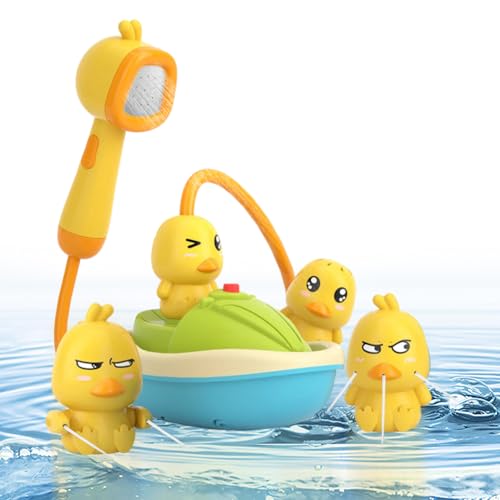 Badewannenspielzeug ab 1 2 3 4 Jahre | Ente Elektrisches Baby Badespielzeug mit Duschkopf & Wassersprühfunktion | Wasserspielzeug für Kinder mit 4 Wasserdüsen | Geschenk für Jungen Mädchen Geburtstag Badewannenspielzeug ab 1 2 3 4 Jahre | Ente Elektrisches Baby Badespielzeug mit Duschkopf & Wassersprühfunktion | Wasserspielzeug für Kinder mit 4 Wasserdüsen | Geschenk für Jungen Mädchen Geburtstag von VOHESEA