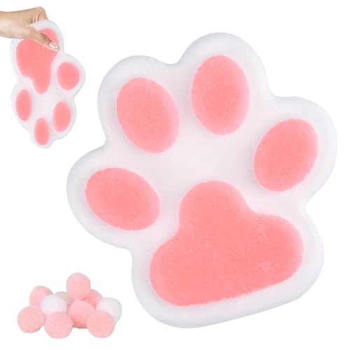 Große Cat Paw Squeeze Toy 13.5cm Squishy Katzenpfoten, Weiches Anti-Stress-Spielzeug Silikon Squeeze Spielzeug Süßes Cat Paws Squishy Toy für Kinder und Erwachsene zum Anti Stress & Angst Relief (Rosa Große Cat Paw Squeeze Toy 13.5cm Squishy Katzenpfoten, Weiches Anti-Stress-Spielzeug Silikon Squeeze Spielzeug Süßes Cat Paws Squishy Toy für Kinder und Erwachsene zum Anti Stress & Angst Relief (Rosa von VOHESEA