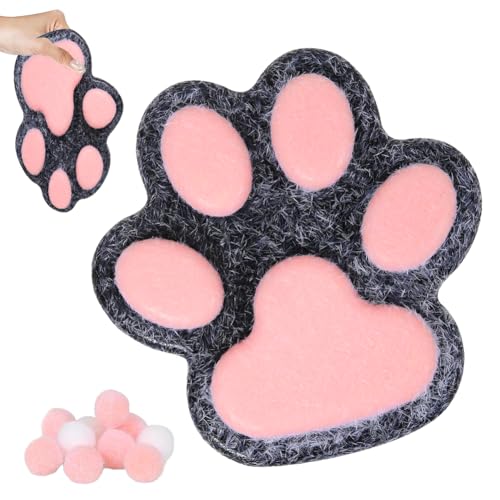 Große Cat Paw Squeeze Toy 13.5cm Squishy Toy Cat Paw Squishy, Silikon Squeeze Spielzeug Süßes Cat Paws Stress Spielzeug Zappelspielzeug für Kinder und Erwachsene zum Anti Stress & Angst Relief Schwarz Große Cat Paw Squeeze Toy 13.5cm Squishy Toy Cat Paw Squishy, Silikon Squeeze Spielzeug Süßes Cat Paws Stress Spielzeug Zappelspielzeug für Kinder und Erwachsene zum Anti Stress & Angst Relief Schwarz von VOHESEA