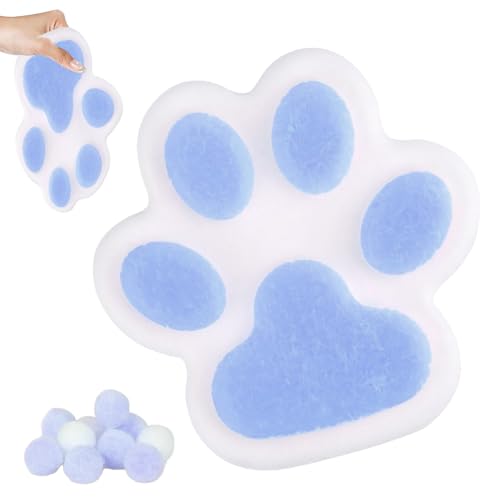 Große Cat Paw Squeeze Toy 13.5cm Squishy Toy Cat Paw Squishy, Silikon Squeeze Spielzeug Süßes Cat Paws Stress Spielzeug Zappelspielzeug für Kinder und Erwachsene zum Anti Stress & Angst Relief (Blau) Große Cat Paw Squeeze Toy 13.5cm Squishy Toy Cat Paw Squishy, Silikon Squeeze Spielzeug Süßes Cat Paws Stress Spielzeug Zappelspielzeug für Kinder und Erwachsene zum Anti Stress & Angst Relief (Blau) von VOHESEA