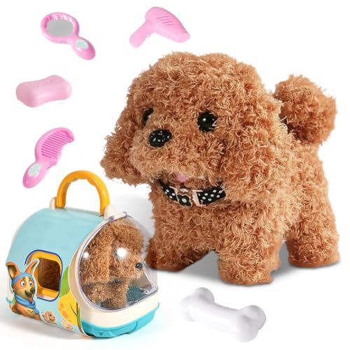 Hund Spielzeug Kinder, Elektronisches Haustier Hund mit Walking, Elektrischer Hundekäfig, bewegt sich, bellt und wedelt mit dem Schwanz, Plüschwelpe Spielzeug für Kinder Mädchen Jungen 3 4 5 6 7 Jahre Hund Spielzeug Kinder, Elektronisches Haustier Hund mit Walking, Elektrischer Hundekäfig, bewegt sich, bellt und wedelt mit dem Schwanz, Plüschwelpe Spielzeug für Kinder Mädchen Jungen 3 4 5 6 7 Jahre von VOHESEA