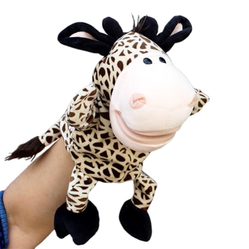 Tierhandpuppen für Kinder, Hirsch Handpuppen, Geschichtenerzählen Handpuppen mit Beinen, Tier Fingerpuppen mit bewegliche offene Münder für Unterricht, Vorschule, Geschenke (Hirsch) von VOHESEA