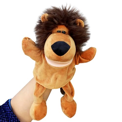 Tierhandpuppen für Kinder, Löwe Handpuppen, Geschichtenerzählen Handpuppen mit Beinen, Tier Fingerpuppen mit bewegliche offene Münder für Unterricht, Vorschule, Geschenke (Löwe) von VOHESEA