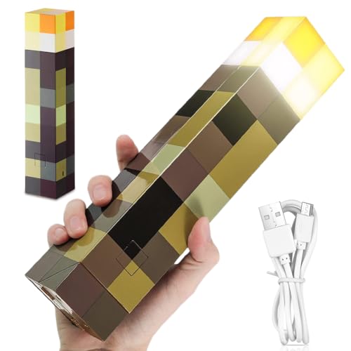 VOHESEA Lampe Fackel Wandlampe, 28cm Nachtlampe Wiederaufladbare, Hand/Wandhalterung Beleuchtung mit Haken, Nachttischlampe mit USB-Laden, Kinder für Cosplay Spielzeug Geschenke, Gelb VOHESEA Lampe Fackel Wandlampe, 28cm Nachtlampe Wiederaufladbare, Hand/Wandhalterung Beleuchtung mit Haken, Nachttischlampe mit USB-Laden, Kinder für Cosplay Spielzeug Geschenke, Gelb von VOHESEA