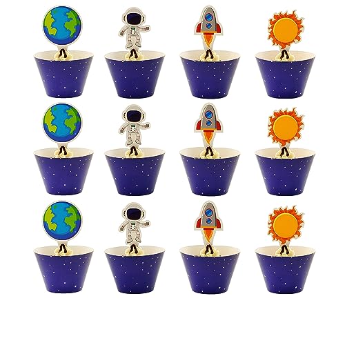 Kuchenzubehör, Astronaut, Solar-Weltraum-Wrapper, Topper für Kinder, Kindergeburtstag, Party, Cupcake-Dekoration Kuchenzubehör, Astronaut, Solar-Weltraum-Wrapper, Topper für Kinder, Kindergeburtstag, Party, Cupcake-Dekoration von VOIV
