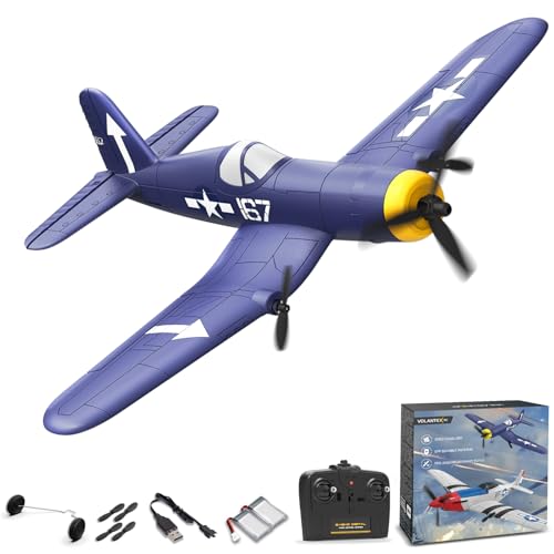 VOLANTEXRC F4U Corsair 3 Kanal Funkgesteuertes Flugzeug RTF mit 2 Batterien 3CH RC Plane RTF RC Segelflugzeugspielzeug für Anfänger, Kinder, Erwachsene von VOLANTEXRC