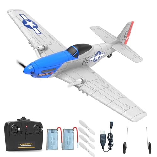 VOLANTEXRC P51 Mustang, 2,4 GHz ferngesteuertes Flugzeug mit Gyro-Stabilisator, 2-Kanal RC-Flugzeug RTF, 2CH Modellflugzeug für Einsteiger, Kinder und Erwachsene VOLANTEXRC P51 Mustang, 2,4 GHz ferngesteuertes Flugzeug mit Gyro-Stabilisator, 2-Kanal RC-Flugzeug RTF, 2CH Modellflugzeug für Einsteiger, Kinder und Erwachsene von VOLANTEXRC