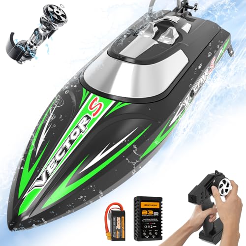 VOLANTEXRC Vector S – RC-Rennboot mit 45+ km/h, 2,4 GHz Fernsteuerung, Alarmfunktion, ideal für Pools und Seen für Kinder und Erwachsene (Schwarz) VOLANTEXRC Vector S – RC-Rennboot mit 45+ km/h, 2,4 GHz Fernsteuerung, Alarmfunktion, ideal für Pools und Seen für Kinder und Erwachsene (Schwarz) von VOLANTEXRC