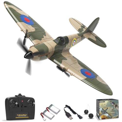 VOLANTEXRC Spitfire 3 Kanal Funkgesteuertes Flugzeug RTF mit 2 Batterien 3CH RC Plane RTF RC Segelflugzeugspielzeug für Anfänger, Kinder, Erwachsene von VOLANTEXRC