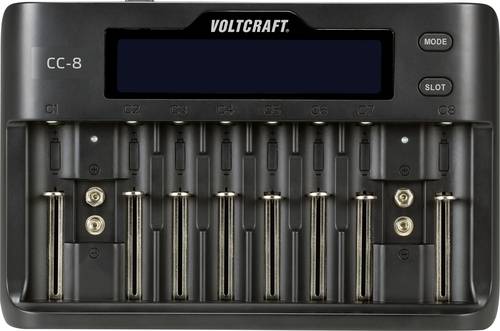 VOLTCRAFT CC-8 Rundzellen-Ladegerät LiIon, LiFePO, NiMH, NiCd A, Mignon (AA), Micro (AAA), Mini (AA von VOLTCRAFT