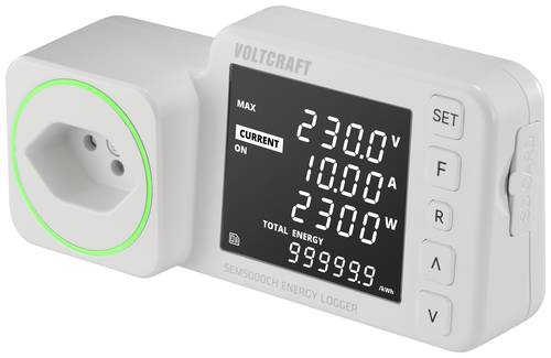 VOLTCRAFT SEM5000 CH Energiekosten-Messgerät Kostenprognose, Alarmfunktion, Stromtarif einstellbar, von VOLTCRAFT
