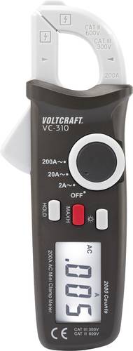 VOLTCRAFT VC-310 Stromzange kalibriert (ISO) digital CAT II 600 V, CAT III 300V Anzeige (Counts): 20 von VOLTCRAFT