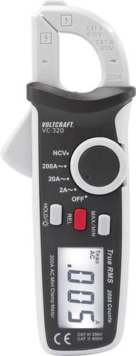 VOLTCRAFT VC-320 Stromzange kalibriert (ISO) digital CAT II 600 V, CAT III 300V Anzeige (Counts): 20 von VOLTCRAFT