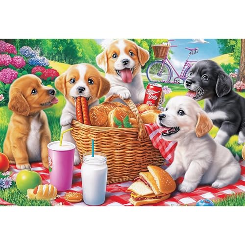 100-teiliges Hunde-Puzzles für Kinder im Alter von 6–8 8–10 Jahren – Picknick-Puzzles – 100-teiliges Senioren-Puzzle für Kleinkinder, Kinderpuzzles im Alter von 3–5 Jahren, Spielzeug 100-teiliges Hunde-Puzzles für Kinder im Alter von 6–8 8–10 Jahren – Picknick-Puzzles – 100-teiliges Senioren-Puzzle für Kleinkinder, Kinderpuzzles im Alter von 3–5 Jahren, Spielzeug von VOLUVOLU