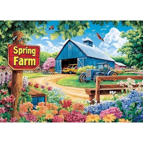 1000 Teile Puzzles für Erwachsene, Frühlingslandschaftspuzzle, Bauernhof-Puzzle, 1000 Teile, herausforderndes Spiel, Heimdekoration, Geburtstagsparty, Geschenk, Spielzeug für Erwachsene, Kinder 1000 Teile Puzzles für Erwachsene, Frühlingslandschaftspuzzle, Bauernhof-Puzzle, 1000 Teile, herausforderndes Spiel, Heimdekoration, Geburtstagsparty, Geschenk, Spielzeug für Erwachsene, Kinder von VOLUVOLU
