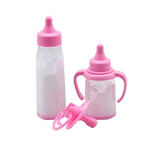 Simulation Mini Babyflasche Kreativ Kunststoff Mikro Babypuppe Flasche Schnuller 18 Zoll Puppe Tragbare Milchflasche Modell Babypuppe Zubehör Babypuppe Flasche Babypuppe Schnuller Für Kinder 3st von VONGLYHOO