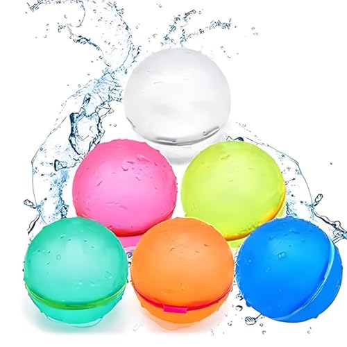 VONJUMA 6 Stück Wasserbomben Wiederverwendbar Wasserbomben Selbstschließend Eine Sekunde Schnelles Füllen Geeignet Für Kinder Erwachsene Wasserschlachten Strand Pool-Party Wasserpark Mit Netzbeutel VONJUMA 6 Stück Wasserbomben Wiederverwendbar Wasserbomben Selbstschließend Eine Sekunde Schnelles Füllen Geeignet Für Kinder Erwachsene Wasserschlachten Strand Pool-Party Wasserpark Mit Netzbeutel von VONJUMA