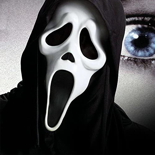 VORAE Halloween Ghostface Maske Geist Scream Maske Latex Adult Ghost Face Mask für Karneval, Fasching, Halloween von VORAE