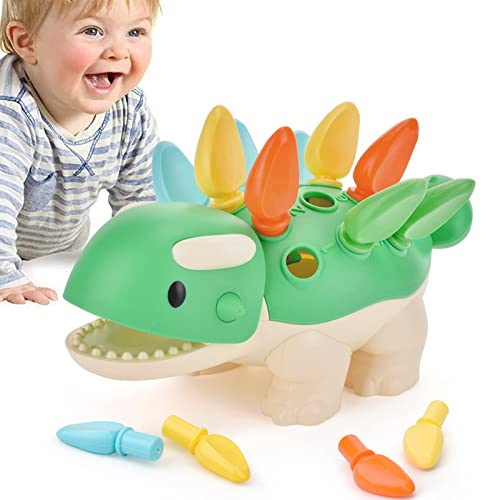 VORENUS Montessori Spielzeug ab 1-2 Jahr, Dinosaurier Spielzeug, Geschenke für Kinder ab 1 2 3 4 Jahr, Trainiert Hand-Auge-Koordination Kleinkind Lernspielzeug für Jungen und Mädchen Geschenk… von VORENUS