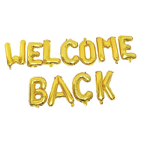 VOSAREA Willkommen Zuhause Balloon 1 Set Aluminiumfolie Ballon Welcome Back Goldene Buchstabenballons Für Festliche Anlässe Party Deko Willkommensfeier Schule Und Büro Buchstaben Ballons VOSAREA Willkommen Zuhause Balloon 1 Set Aluminiumfolie Ballon Welcome Back Goldene Buchstabenballons Für Festliche Anlässe Party Deko Willkommensfeier Schule Und Büro Buchstaben Ballons von VOSAREA