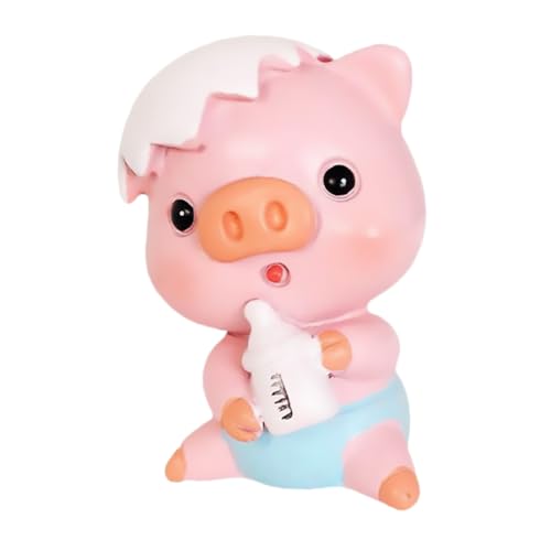 VOSAREA 1 Stück Adorable Pig Cake Topper aus Resin Niedlicher Tortenaufleger für Kindergeburtstag Party und Home Baking für Muffins und Desserts von VOSAREA