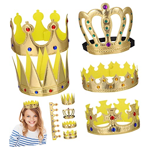 VOSAREA 10 Stk. Krone Geburtstagsdekoration Gold Partygeschenke Teller Prinzessin Gastgeschenke Kuchendeckel Babydekorationen Kuchendekor Favorisieren Die Kronmänner Tiaras Tuch von VOSAREA