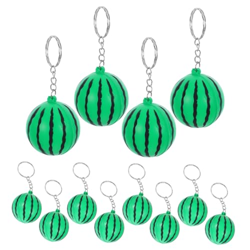 VOSAREA 12 Stück PU Schaum Wassermelonen Schlüsselanhänger Realistisches Obst Design für Schlüssel Taschen Geburtstagsfeiern Babypartys Valentinstag und Weihnachtsdekoration von VOSAREA