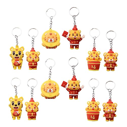 VOSAREA 12 Stück Tiger Schlüsselanhänger Netter Schlüsselring Tiger-Anhänger Taschenanhänger in Tigerform Tiger Dekorationen hängende Anhänger Ornamente PVC-Weichkleber VOSAREA 12 Stück Tiger Schlüsselanhänger Netter Schlüsselring Tiger-Anhänger Taschenanhänger in Tigerform Tiger Dekorationen hängende Anhänger Ornamente PVC-Weichkleber von VOSAREA