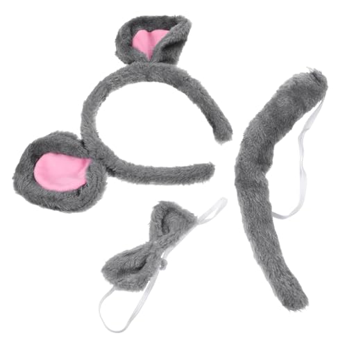 VOSAREA 1Satz Kostüm Set für Erwachsene Dekoratives Stirnband mit Mausohren Mäuseschwanz und Fliege Halloween Cosplay und Partys Lustige Tierkostüm Accessoires VOSAREA 1Satz Kostüm Set für Erwachsene Dekoratives Stirnband mit Mausohren Mäuseschwanz und Fliege Halloween Cosplay und Partys Lustige Tierkostüm Accessoires von VOSAREA