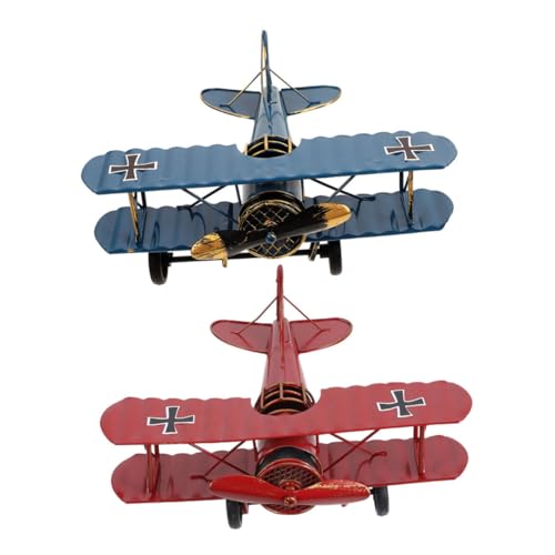 VOSAREA 2 Retro-doppeldecker-Modelle – Vintage-flugzeugmodelle Aus Metall, Eisenflugzeug-bastelskulptur Für Wohnzimmer, Arbeitszimmer, Büro Und Party-Dekorationen VOSAREA 2 Retro-doppeldecker-Modelle – Vintage-flugzeugmodelle Aus Metall, Eisenflugzeug-bastelskulptur Für Wohnzimmer, Arbeitszimmer, Büro Und Party-Dekorationen von VOSAREA