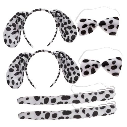 VOSAREA 2 Sätze Tierkopf Haarband mit Kostüm Zubehör für Fasching Party Cosplay Bühnenauftritt Niedliche Tierohren Stirnband für Mädchen Jungen von VOSAREA