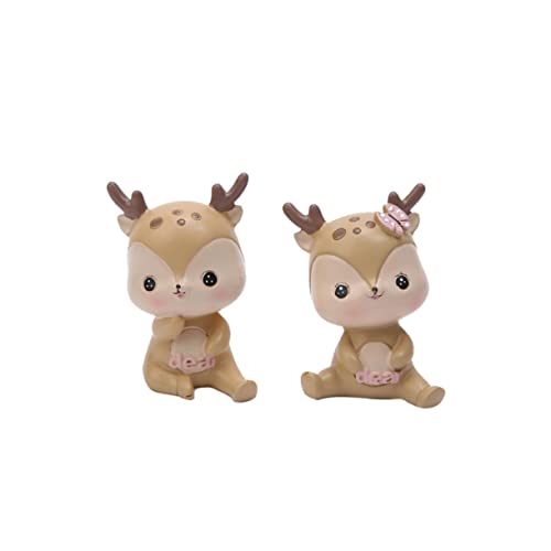VOSAREA 2 Stück Teiliges Cartoon Reh Dekoration aus Harz Kreatives Kuchenornament für Zuhause und Desktop Niedliche Tischdeko für Feiern VOSAREA 2 Stück Teiliges Cartoon Reh Dekoration aus Harz Kreatives Kuchenornament für Zuhause und Desktop Niedliche Tischdeko für Feiern von VOSAREA