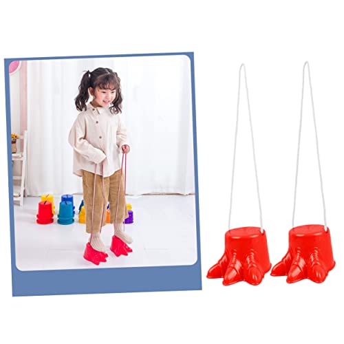 VOSAREA 2Stücke Stelzen Schuhe für Rot Outdoor Sportspielzeug für Gleichgewichtstraining und Motorische Fähigkeiten für Spielplatz und Kindergartenaktivitäten VOSAREA 2Stücke Stelzen Schuhe für Rot Outdoor Sportspielzeug für Gleichgewichtstraining und Motorische Fähigkeiten für Spielplatz und Kindergartenaktivitäten von VOSAREA