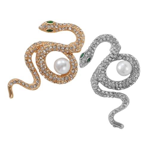 VOSAREA 2Stücke Vintage Schlangenbrosche Für Damen Strass Schlangenbrosche Dekorative Brosche Für Kleidung Und Kleider Modisches Accessoire VOSAREA 2Stücke Vintage Schlangenbrosche Für Damen Strass Schlangenbrosche Dekorative Brosche Für Kleidung Und Kleider Modisches Accessoire von VOSAREA