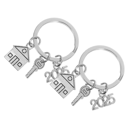 VOSAREA 2pcs New Home Keychain Keyring New Home Key Chain Housewarming Schlüsselzubehör Für Neue Hausbesitzer Familienfreunde von VOSAREA