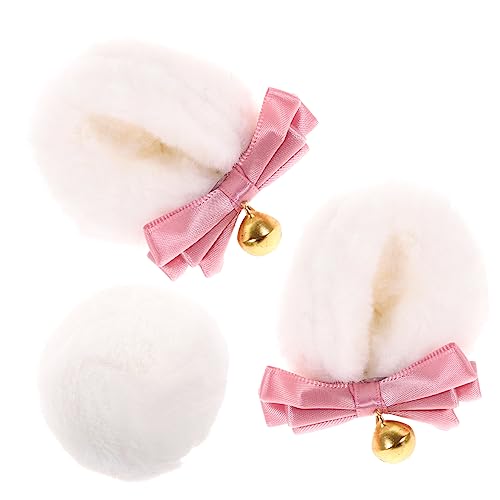 VOSAREA Bärenohren Haarclip Set mit Kawaii Cosplay Haarclips für Damen Wiederverwendbare Tierohren Accessoires für Kostümparty und Karneval Flauschiges Bärenohren Set Weiß VOSAREA Bärenohren Haarclip Set mit Kawaii Cosplay Haarclips für Damen Wiederverwendbare Tierohren Accessoires für Kostümparty und Karneval Flauschiges Bärenohren Set Weiß von VOSAREA