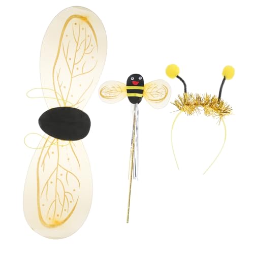VOSAREA Bienenkostüm Set für Flügeln Zauberstab und Haarreif für Halloween Karneval und Mottopartys Hautfreundlich und Farbenfroh VOSAREA Bienenkostüm Set für Flügeln Zauberstab und Haarreif für Halloween Karneval und Mottopartys Hautfreundlich und Farbenfroh von VOSAREA