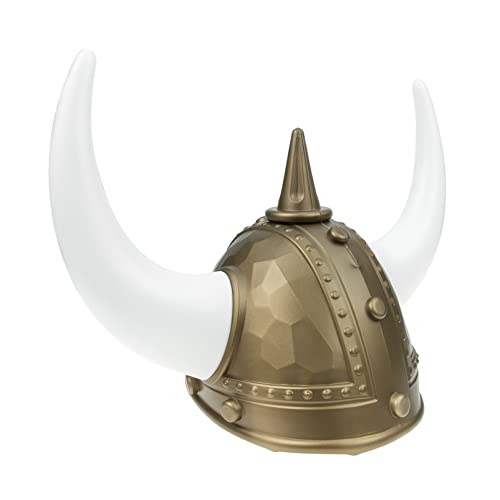 VOSAREA Erwachsenen-Wikingerhelm, römischer Kriegerhut, Wikingerhut, Ochsenhorn, Helm, Urlaub, Party, Ornament für Cosplay-Kostüm, Gold, 40.00X27.00X21.50CM VOSAREA Erwachsenen-Wikingerhelm, römischer Kriegerhut, Wikingerhut, Ochsenhorn, Helm, Urlaub, Party, Ornament für Cosplay-Kostüm, Gold, 40.00X27.00X21.50CM von VOSAREA
