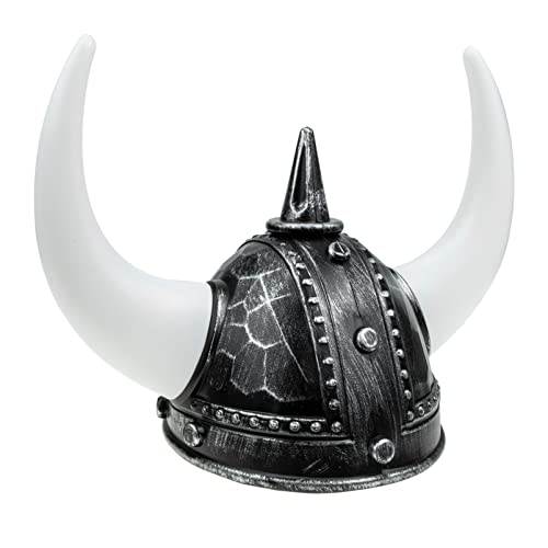 VOSAREA Erwachsenen-Wikingerhelm, römischer Kriegerhut, Wikingerhut, Ochsenhorn, Helm, Urlaub, Party, Ornament für Cosplay-Kostüm, silber, 31.00X26.00X26.00CM VOSAREA Erwachsenen-Wikingerhelm, römischer Kriegerhut, Wikingerhut, Ochsenhorn, Helm, Urlaub, Party, Ornament für Cosplay-Kostüm, silber, 31.00X26.00X26.00CM von VOSAREA
