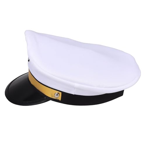VOSAREA Flugzeugpilot ütze Für Und Erwachsene Verstellbare Uniform Kapitänsmütze Für Kostüme Fasching Halloween Und Karneval Weißes Accessoire VOSAREA Flugzeugpilot ütze Für Und Erwachsene Verstellbare Uniform Kapitänsmütze Für Kostüme Fasching Halloween Und Karneval Weißes Accessoire von VOSAREA