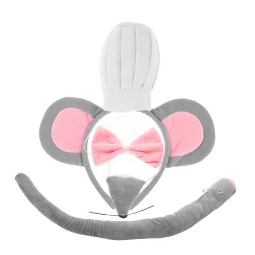 VOSAREA Kostüm Set Mäuse Ohren Stirnband Tiere Ohren Nase Fliege Und Halloween Cosplay Karneval Fancy Kostüm Zubehör VOSAREA Kostüm Set Mäuse Ohren Stirnband Tiere Ohren Nase Fliege Und Halloween Cosplay Karneval Fancy Kostüm Zubehör von VOSAREA