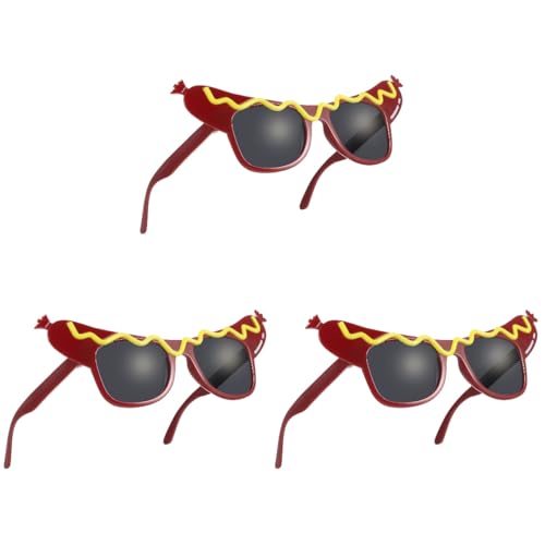 VOSAREA Lustige Brillen für Erwachsene, Maskerade, Party, Hot-Dog-Design, leichtes Make-up für Halloween, Weihnachten, 3 Stück VOSAREA Lustige Brillen für Erwachsene, Maskerade, Party, Hot-Dog-Design, leichtes Make-up für Halloween, Weihnachten, 3 Stück von VOSAREA