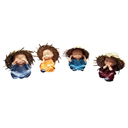 VOSAREA Mönch Auto Armaturenbrett Ornamente Mini Zuhause Büro Desktop Kinder 4 Stück VOSAREA Mönch Auto Armaturenbrett Ornamente Mini Zuhause Büro Desktop Kinder 4 Stück von VOSAREA