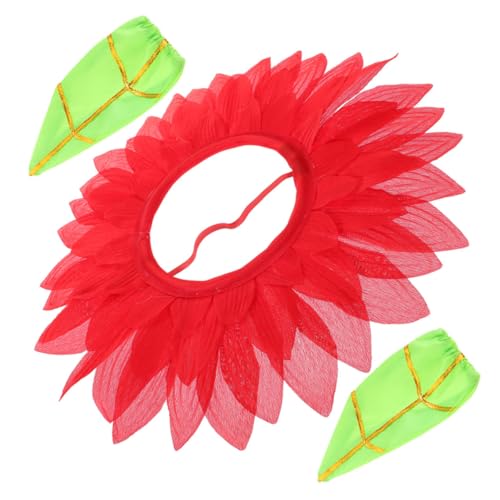 VOSAREA Sonnenblumen-Kopfbedeckung 42 cm Rot Große Größe Karnevals-Accessoire Für Jungen Und Mädchen VOSAREA Sonnenblumen-Kopfbedeckung 42 cm Rot Große Größe Karnevals-Accessoire Für Jungen Und Mädchen von VOSAREA