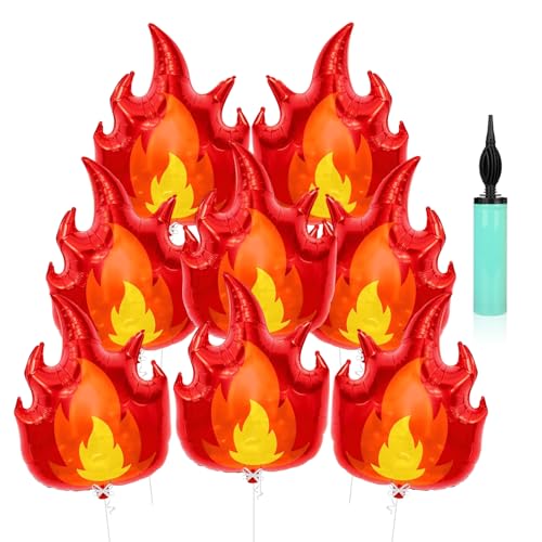 Flammen Party Ballon, 8 Stück Flamme Folienballon, 3D Flammen Ballons, Geburtstag Feuer Luftballon, Feuer Party Luftballons, Kinder Feuer Luftballons, Dekorative Luftballons für Kinder Thema Party Flammen Party Ballon, 8 Stück Flamme Folienballon, 3D Flammen Ballons, Geburtstag Feuer Luftballon, Feuer Party Luftballons, Kinder Feuer Luftballons, Dekorative Luftballons für Kinder Thema Party von VOSSOT
