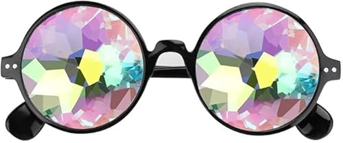 VOSSOT Sonnenbrille Festival, Lustige Sonnenbrillen, Kaleidoskop Rave Brille, Schnelle Brille, Cosplay Brille Glasses Welding Punk Brille VOSSOT Sonnenbrille Festival, Lustige Sonnenbrillen, Kaleidoskop Rave Brille, Schnelle Brille, Cosplay Brille Glasses Welding Punk Brille von VOSSOT